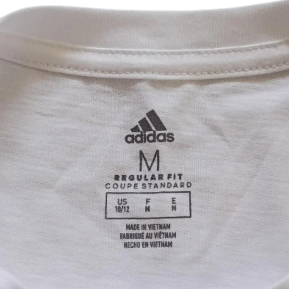 Adidas Camo Logo Graphic T-Shirt White Youth Size M Athletic Casual Tee